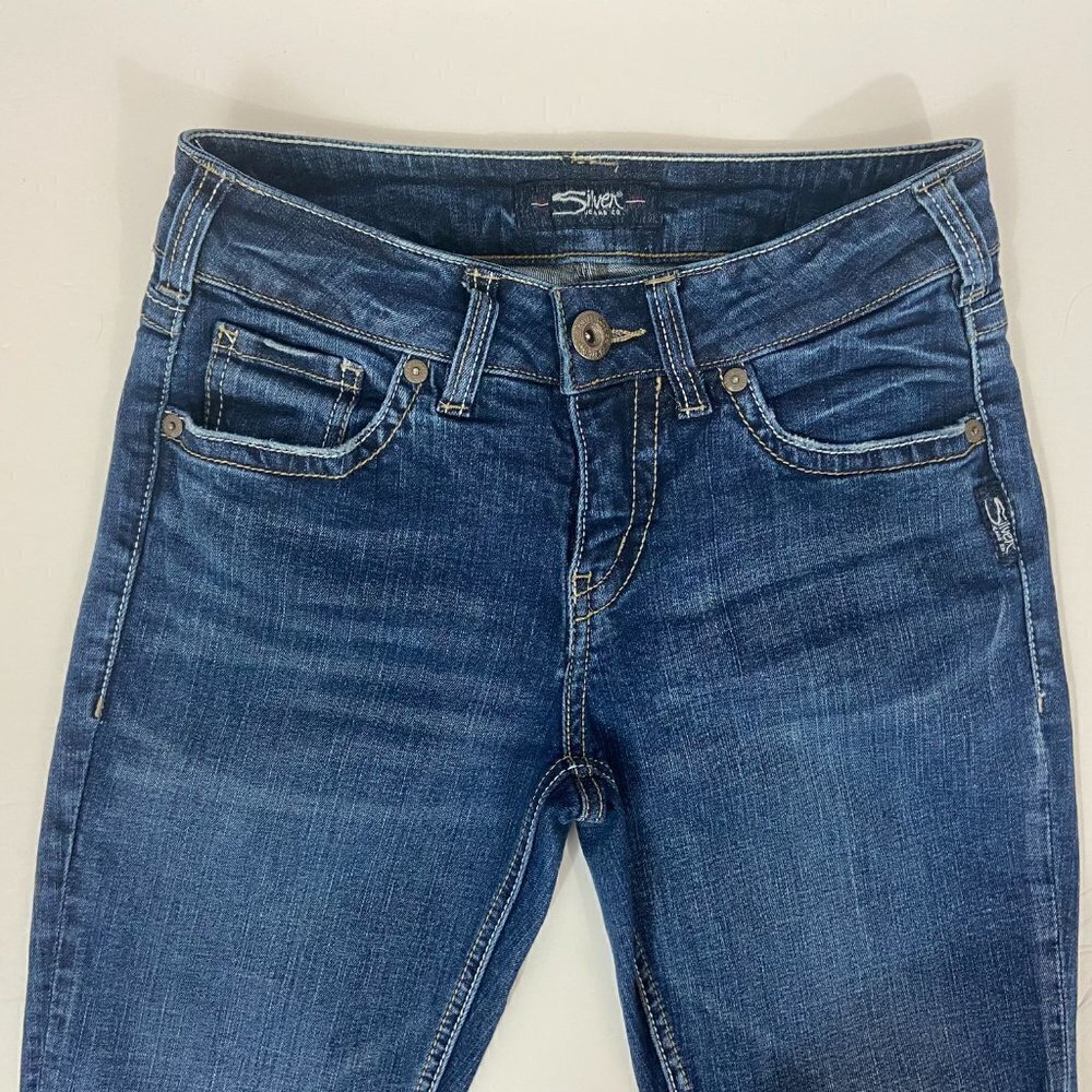 Silver Suki Straight Jeans Women's Size 25 (25 x 34) Mid Rise Straight Leg - Picture 6 of 12